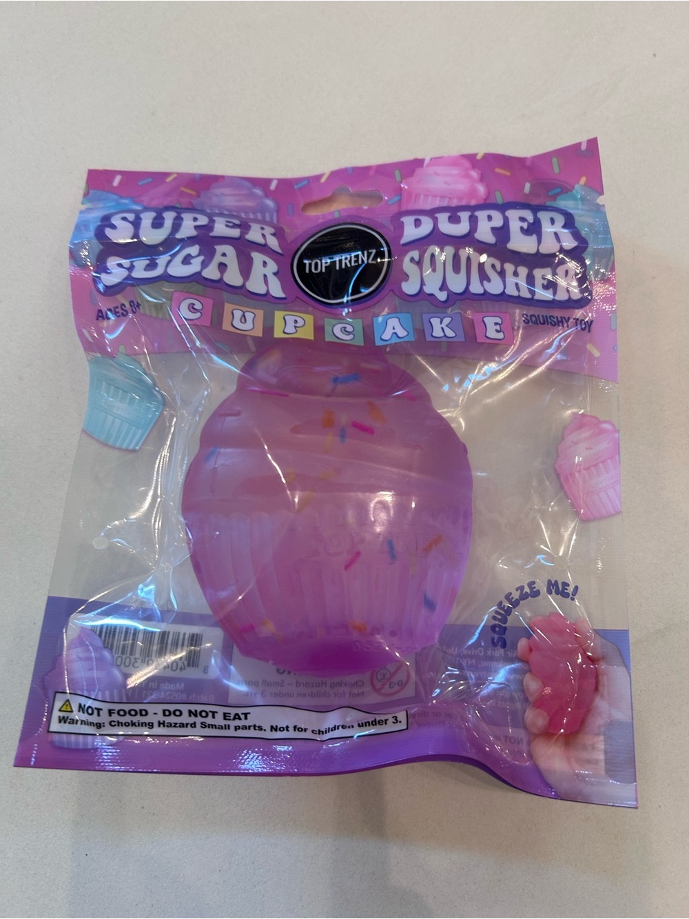 Super Sugar Duper Squisher Cupcake - Pink